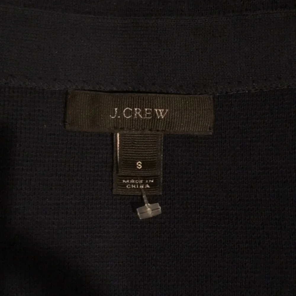 J. Crew Navy White Ruffle Boatneck sweater S M